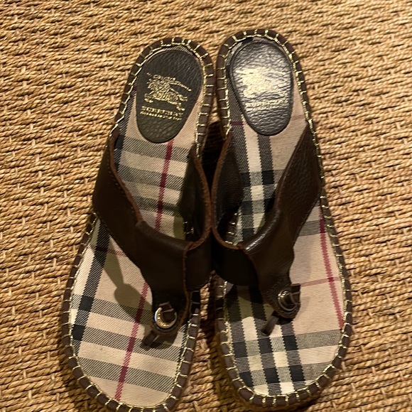 Authentic BURBERRY Espadrille Wedge Sandal - Picture 1 of 5